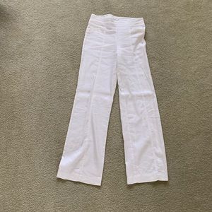 Linen blend wide leg pants